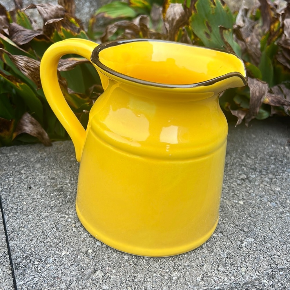 yellow water vase